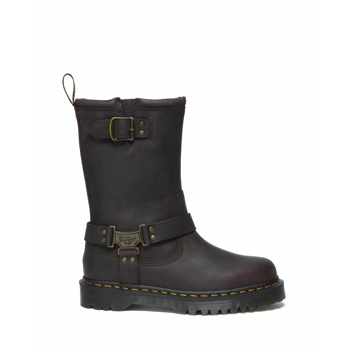 Bottes en cuir Anistone Hi marron foncé, DR. MARTENS
