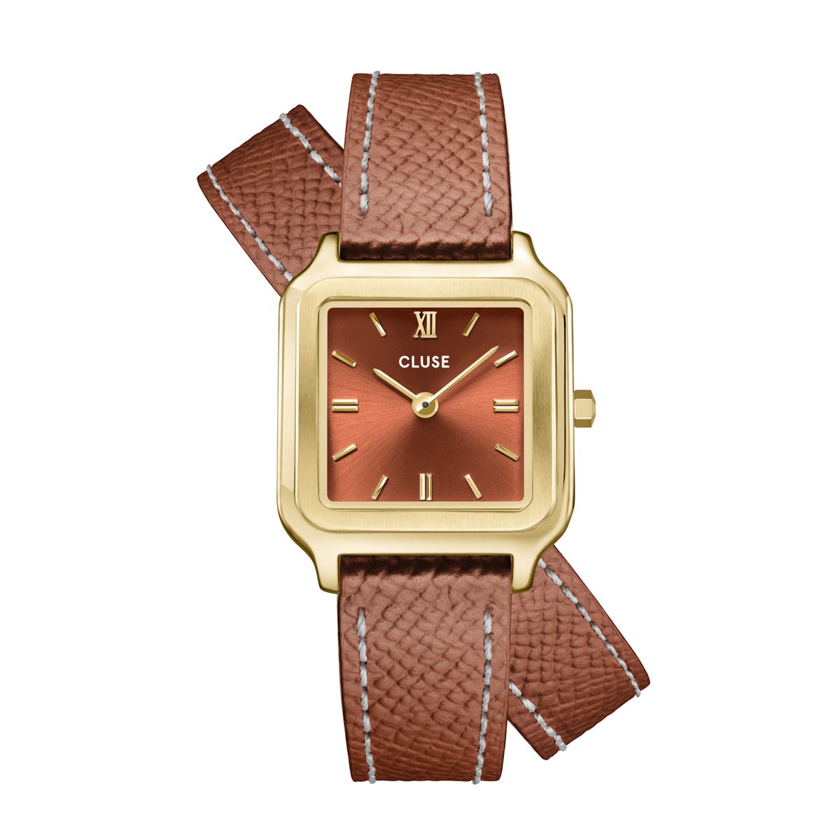 Montre Analogique GRACIEUSE PETITE doré chocolat marron, CLUSE