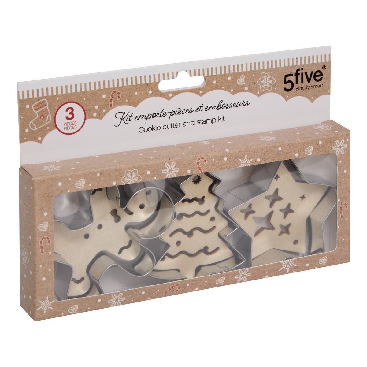 Emporte-pièces NOEL argent, 5FIVE SIMPLY SMART