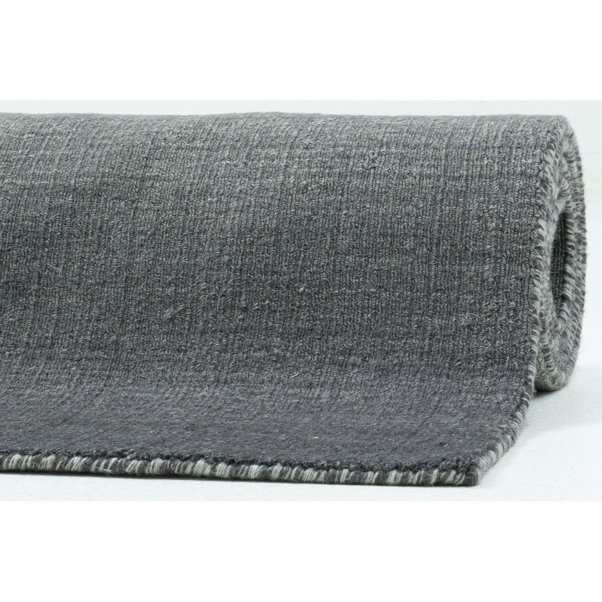 Tapis en laine vierge tissé à la main gris, THEKO