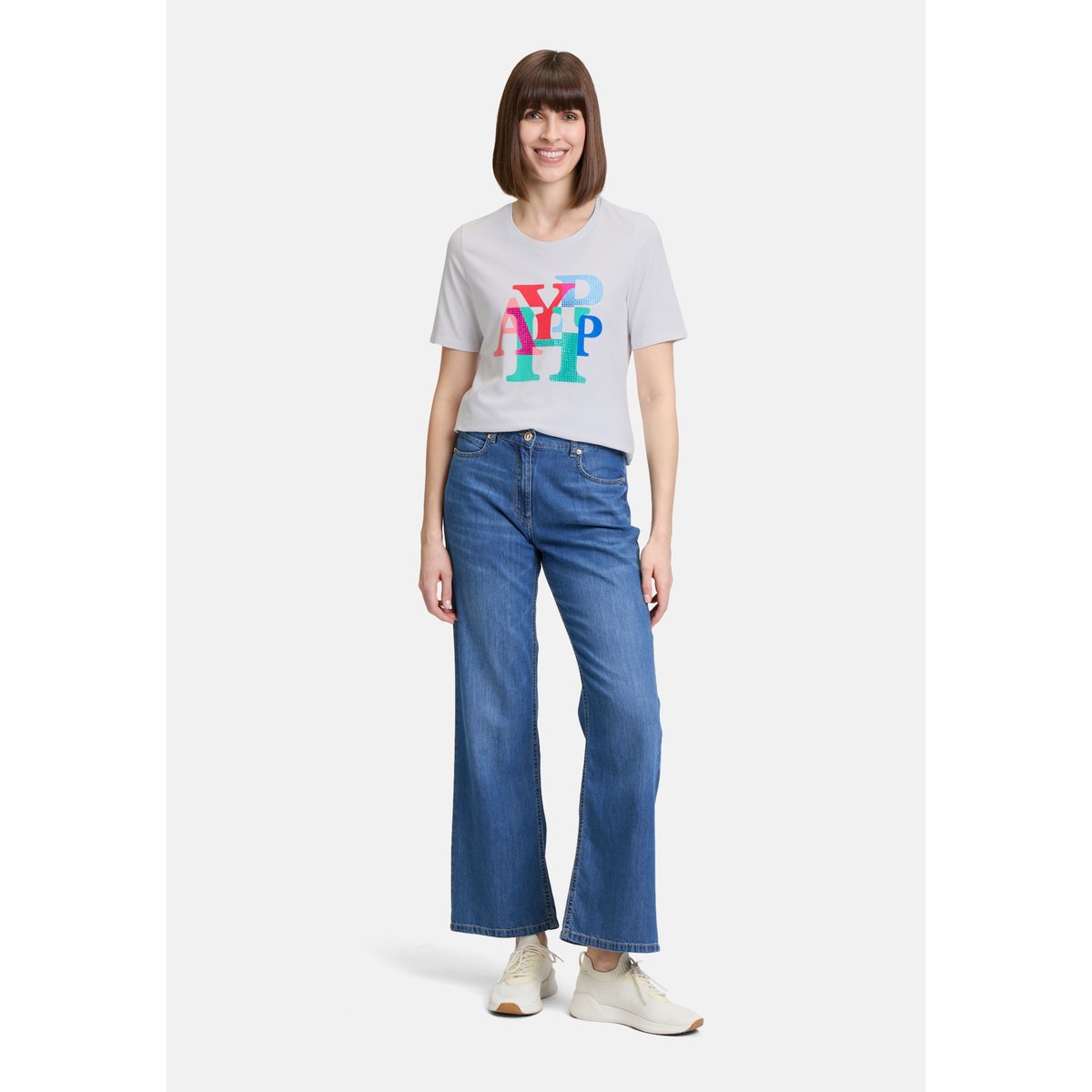 T-shirt basique à impression patch white/varicolored, BETTY BARCLAY