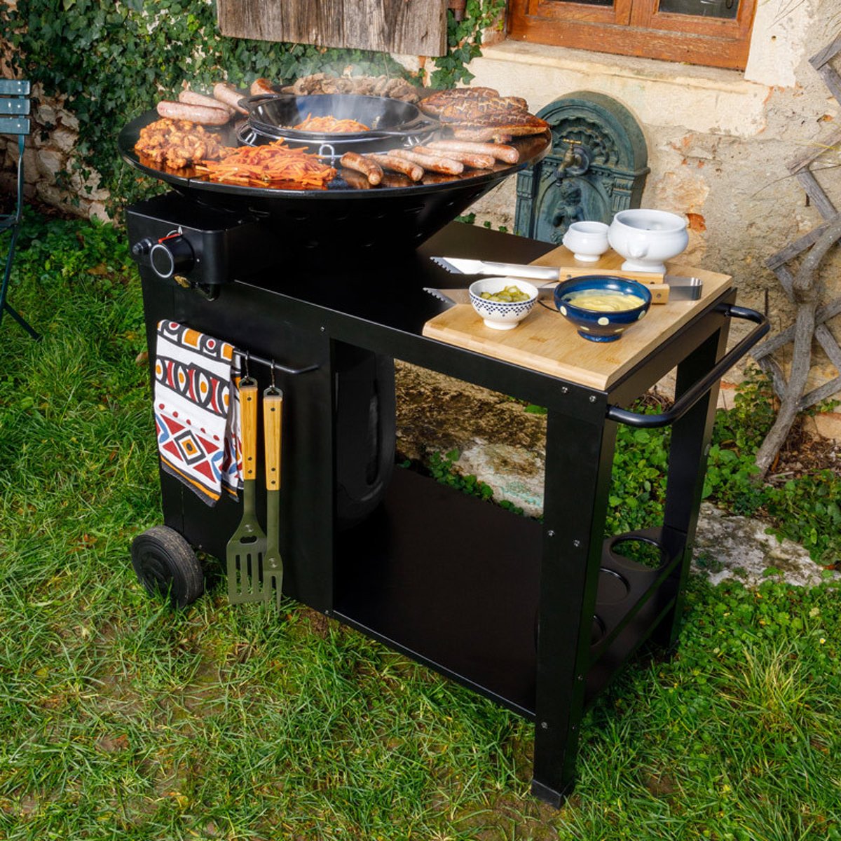 Brasero de cuisson au gaz noir, noir, noir, SOMAGIC
