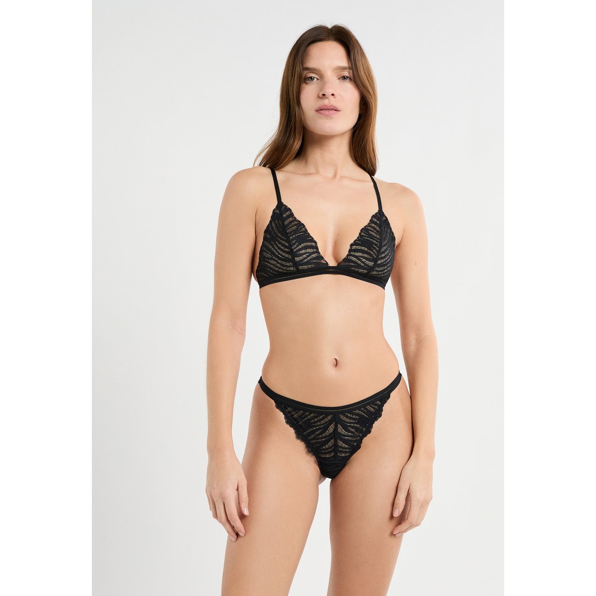 Soutien-gorge triangle en dentelle ONYX noir, ETAM
