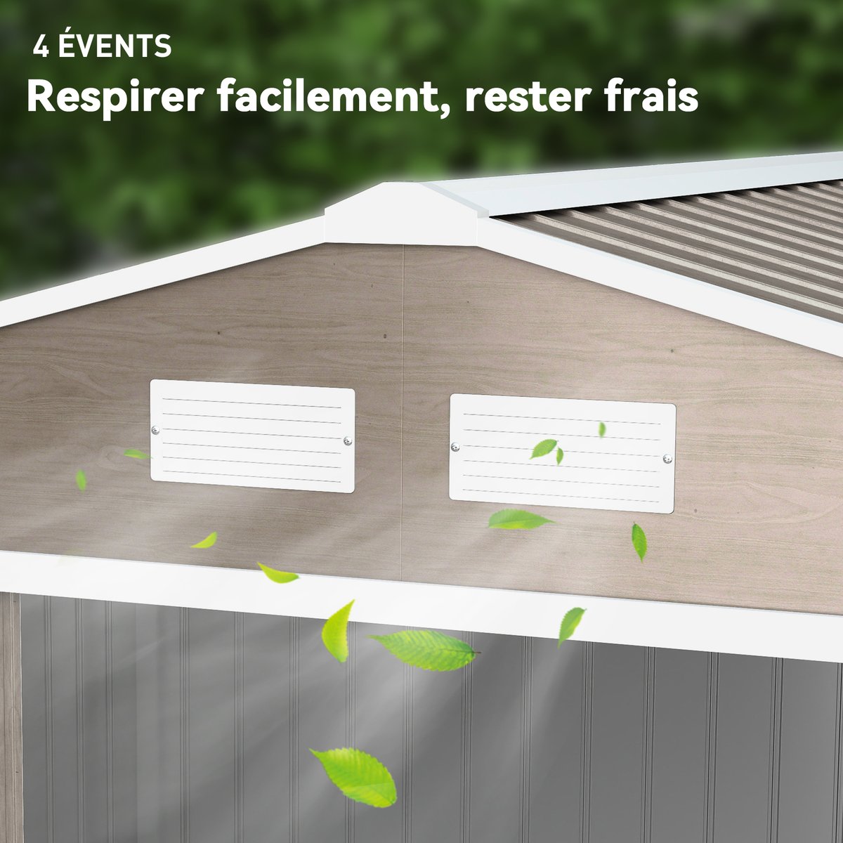 Abri de jardin Acier galvanisé Marron marron, OUTSUNNY