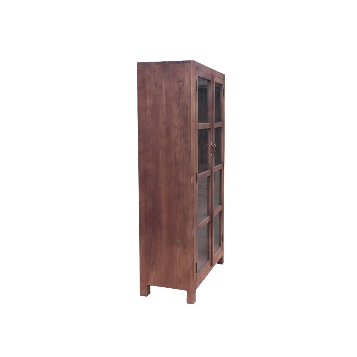 Vitrine en bois recyclé INDRA bois foncé, MADE IN MEUBLES