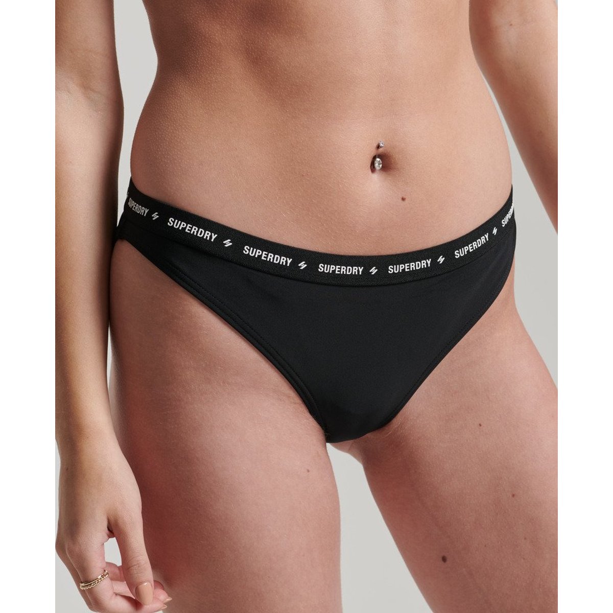 Bas de maillot élastiqué Code Micro noir, SUPERDRY