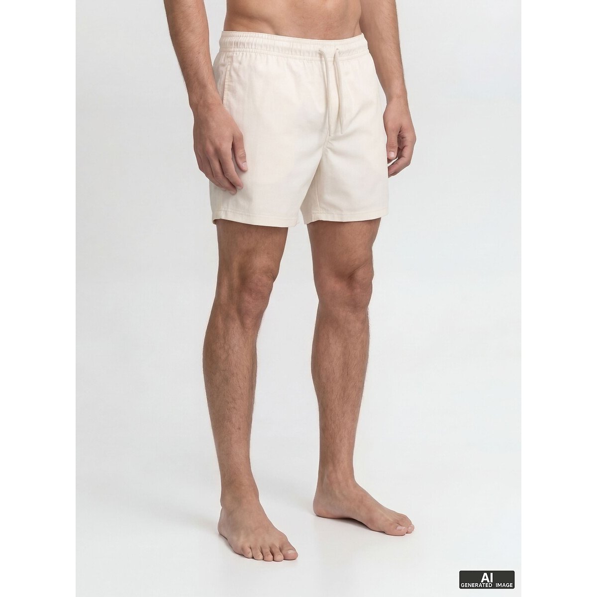Short de bain avec badge crème, JACK & JONES