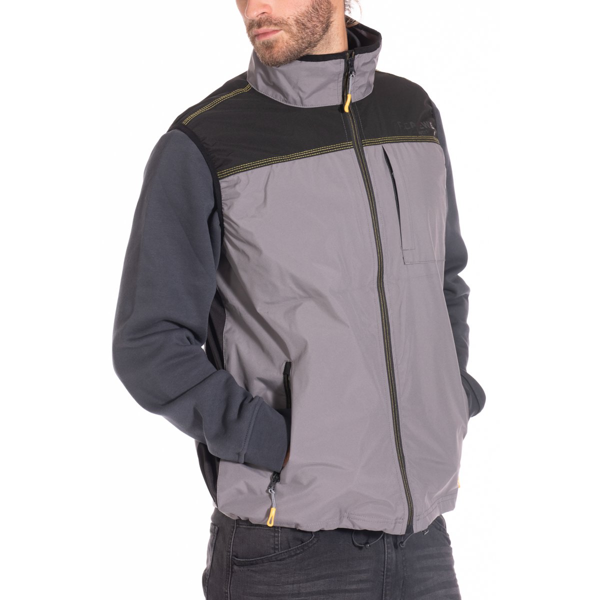 Gilet sans manches coupe-vent ELM gris, RICA LEWIS
