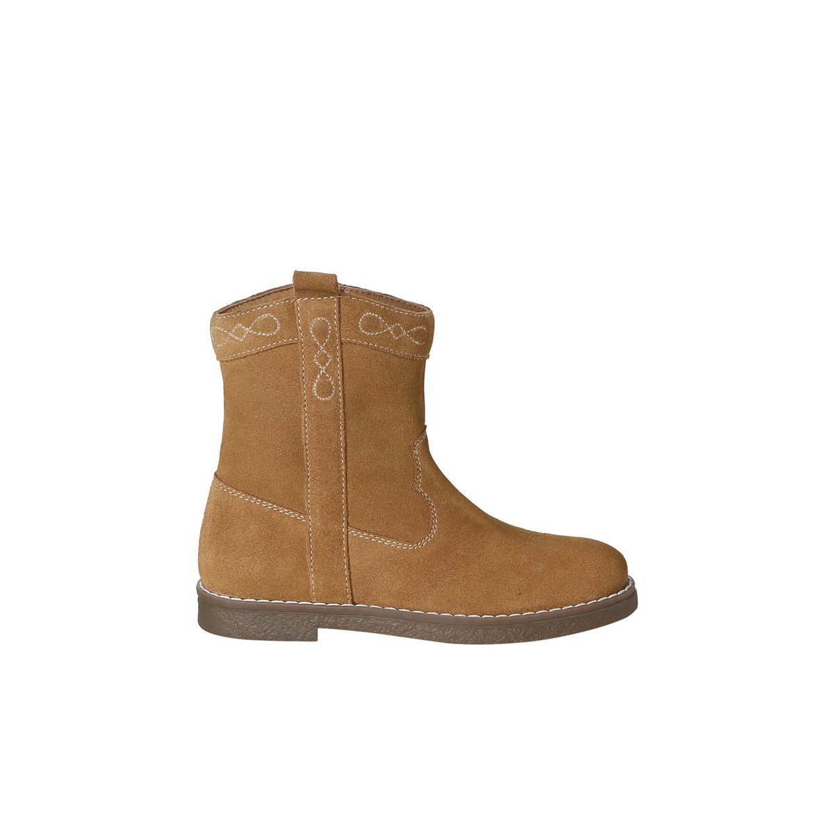 Boots cuir zippées marron, VERTBAUDET