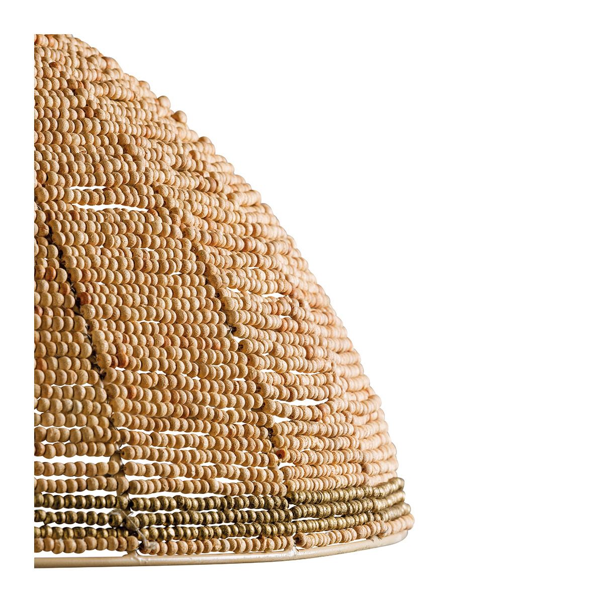Suspension GAYA perles en bois v300233, BLANC D’IVOIRE