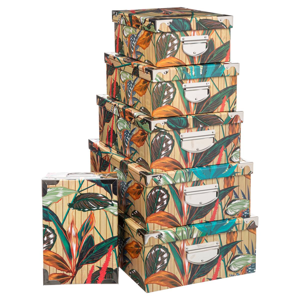 Lot de 6 boîtes de rangement en métal BOX' multicolore, 5FIVE SIMPLY SMART