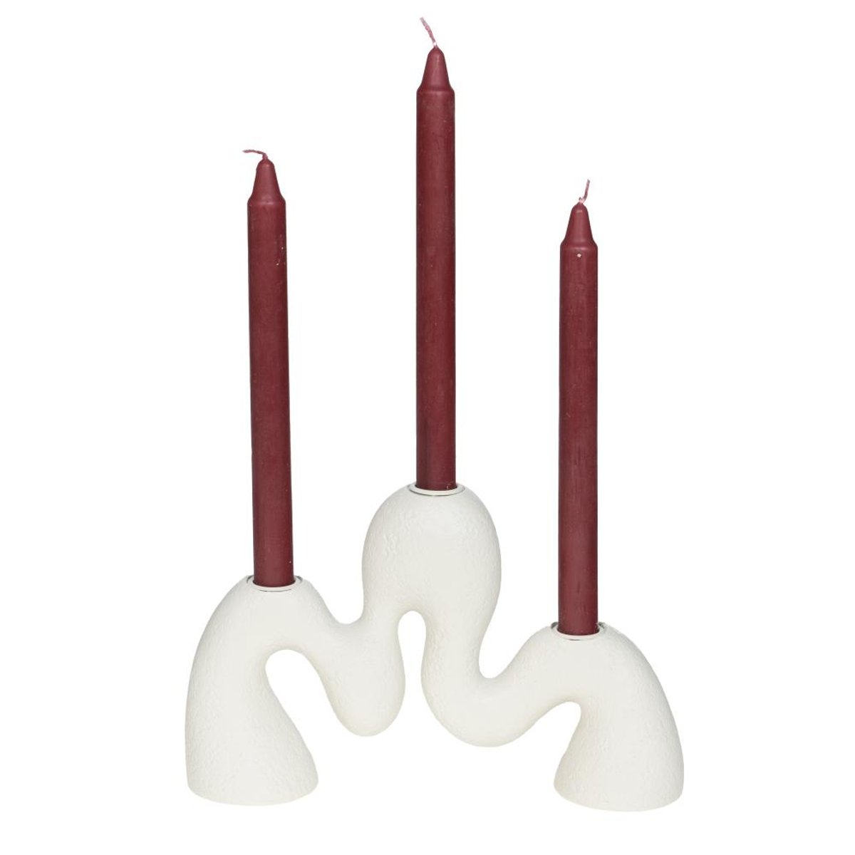 Chandelier Curvy en résine 3 branches 17 cm - CURVY blanc, AMADEUS