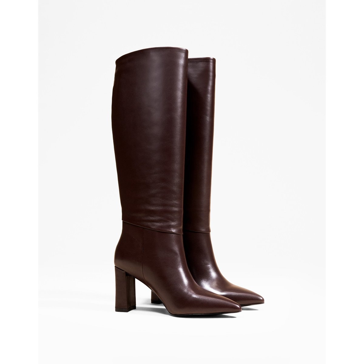 Bottes à talon large TRACEY chocolat, MI MAI