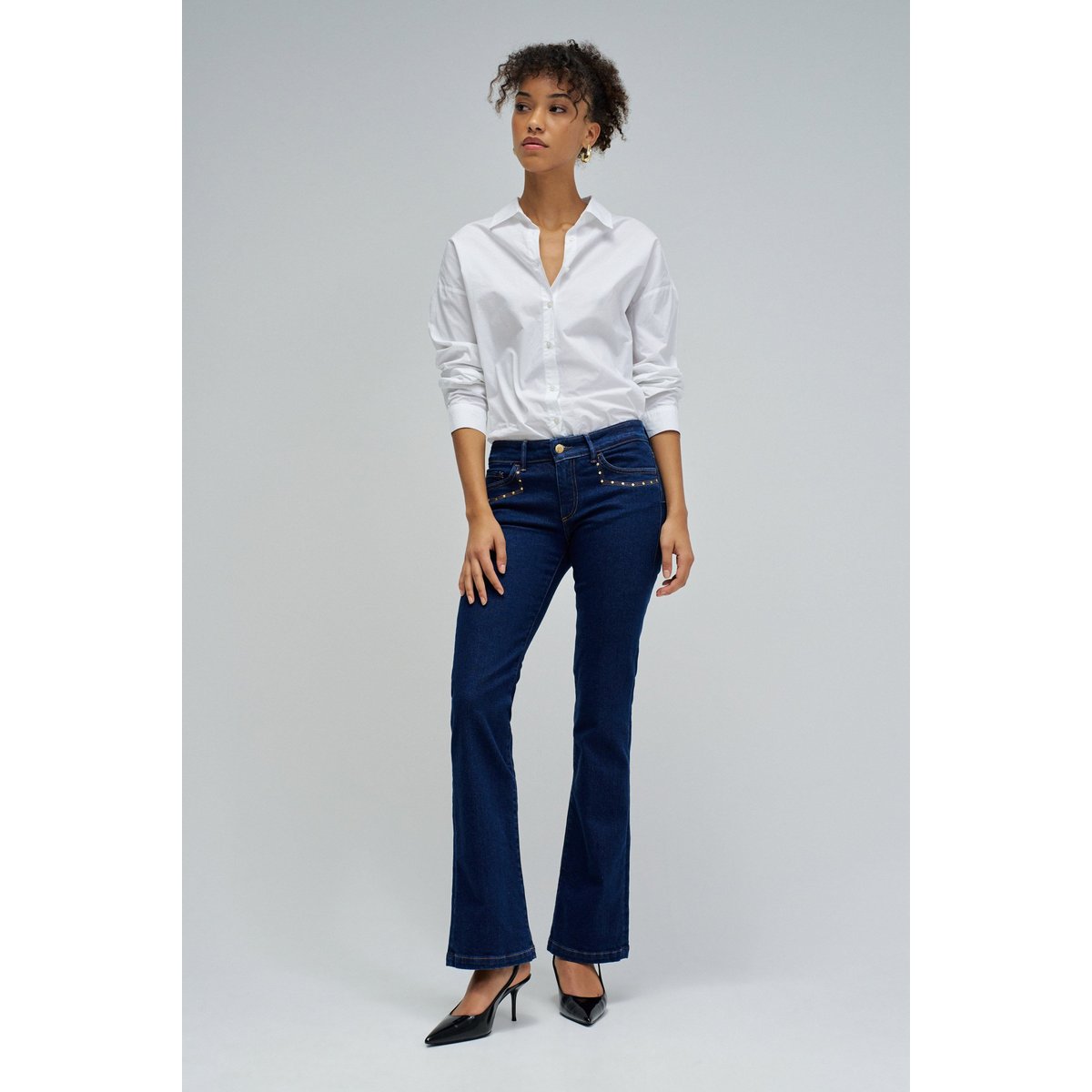 JEAN WONDER PUSH UP BOOTCUT bleu foncé, SALSA JEANS