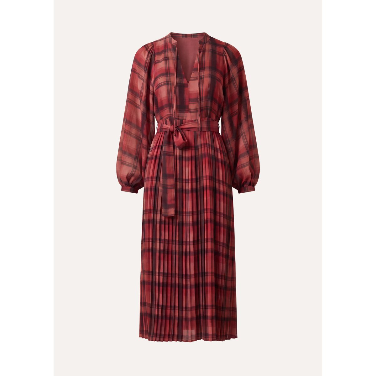 Robe longue à carreaux manches longues fox, LA FEE MARABOUTEE