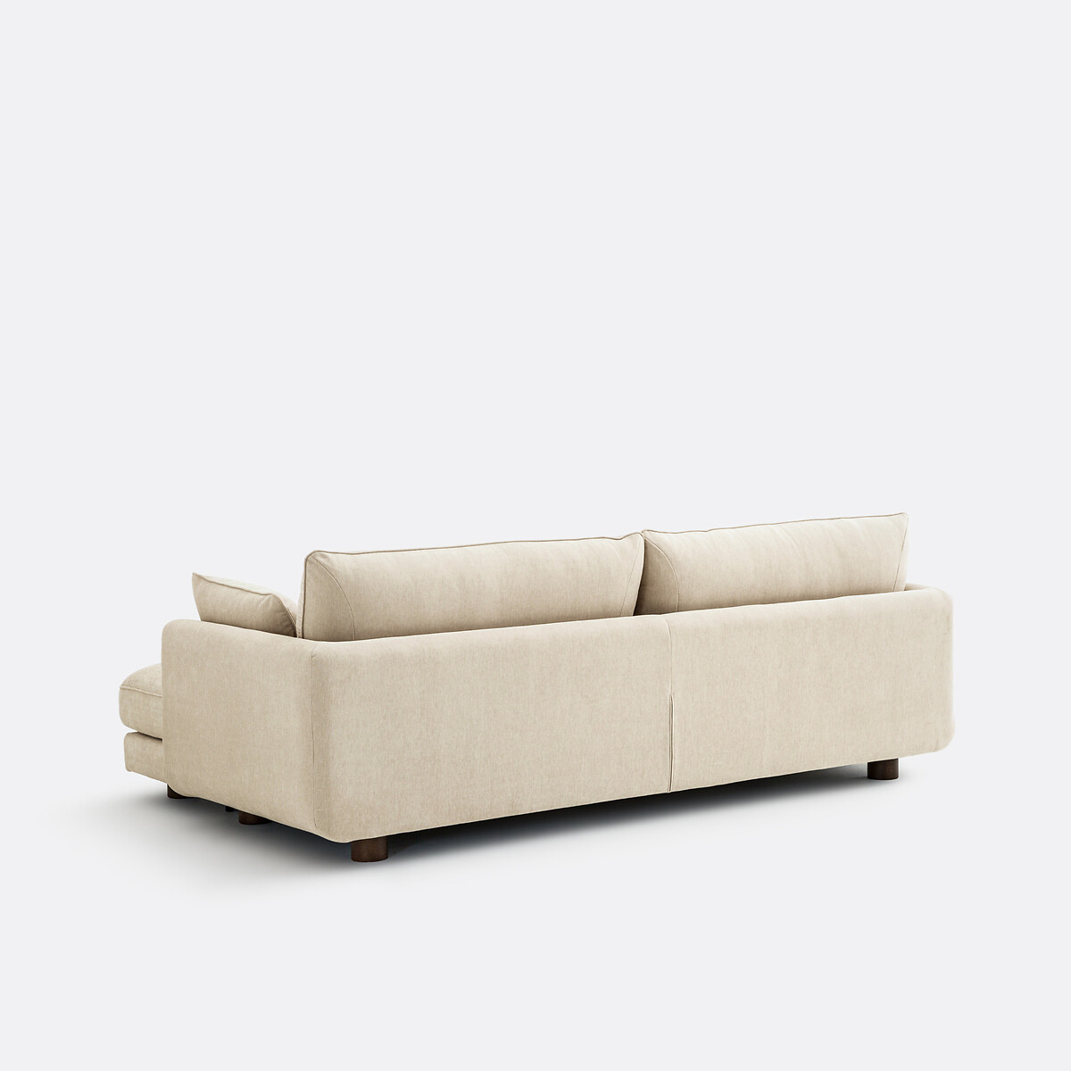 Canapé d'angle réversible, 3 places, en polyester chiné, EMILIO beige, LA REDOUTE INTERIEURS