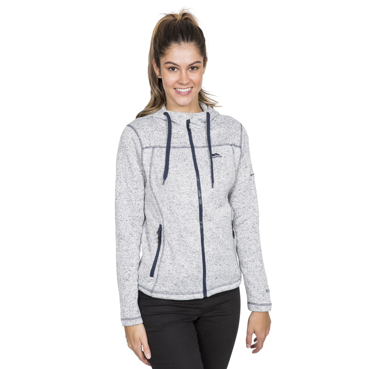 Veste Polaire Odelia blanc chiné/bleu marine, TRESPASS