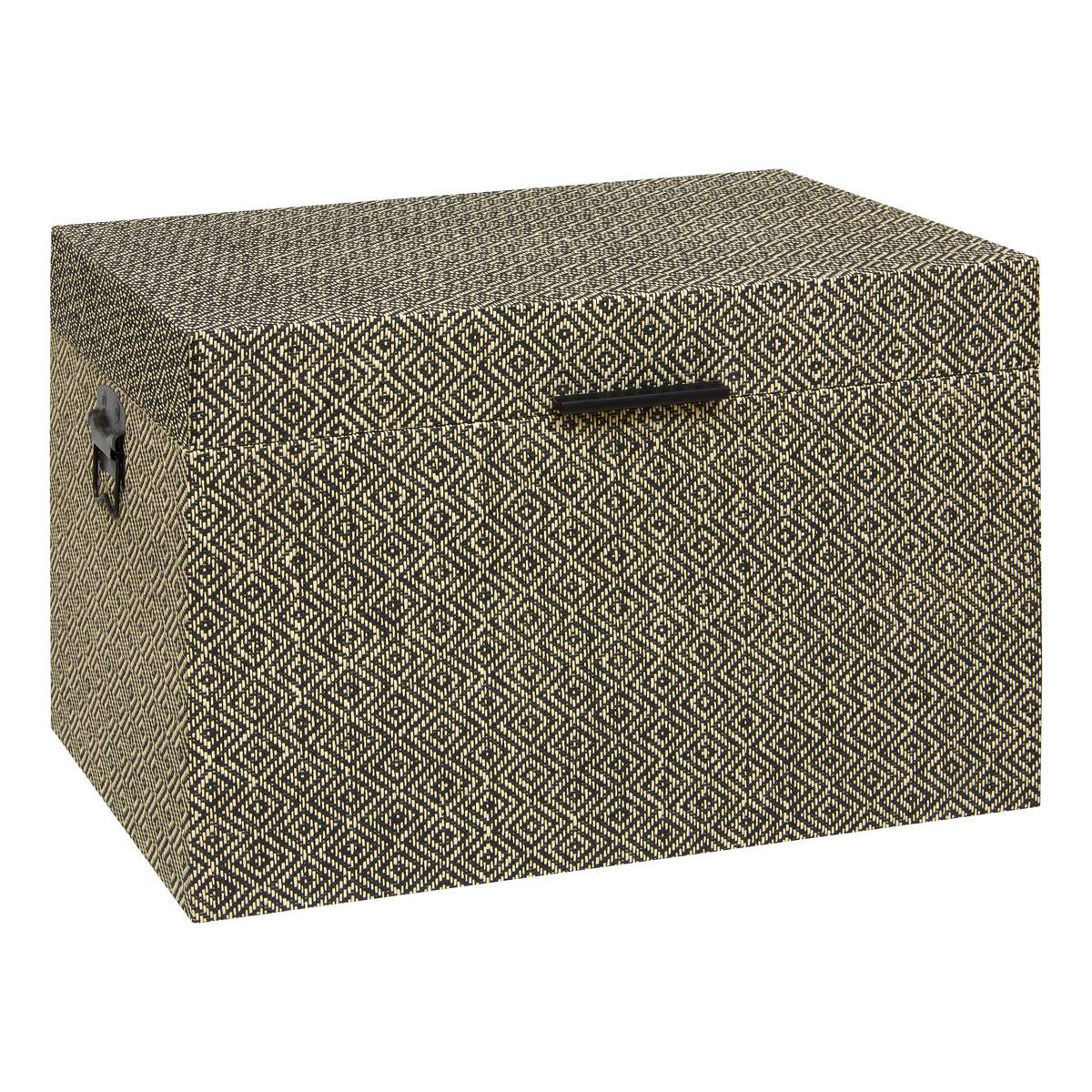 Lot de 3 malles de rangement gigognes RESO gris, ATMOSPHERA