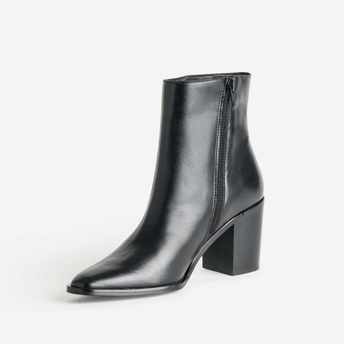 Boots À Talon en cuir NADINE noir, ERAM