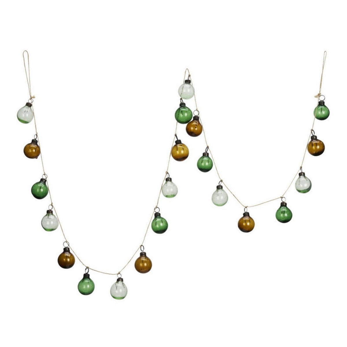 Guirlande boules verre recyclé décorative vert, MADAM STOLTZ