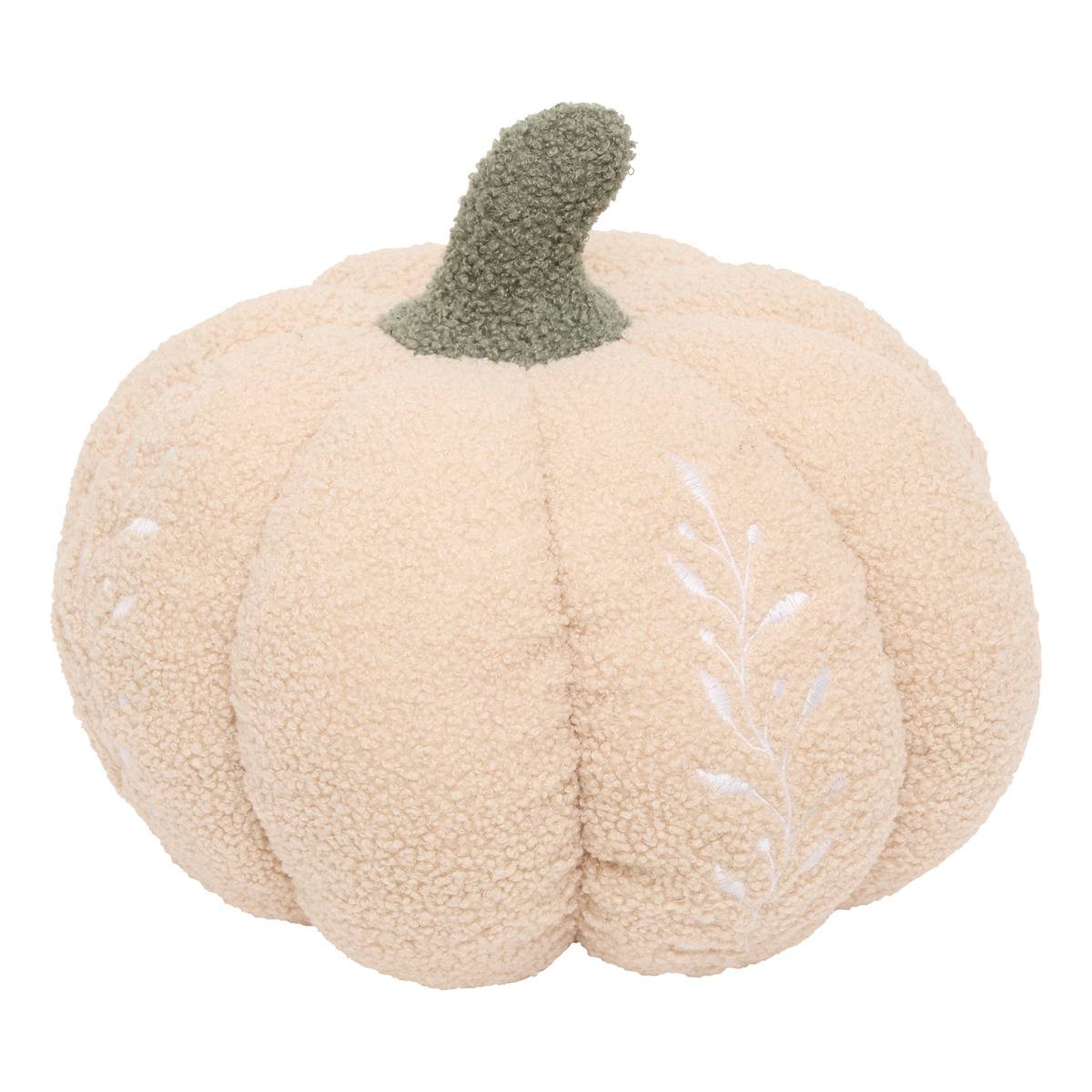 Coussin citrouille Automne rond 32x32cm beige, ATMOSPHERA