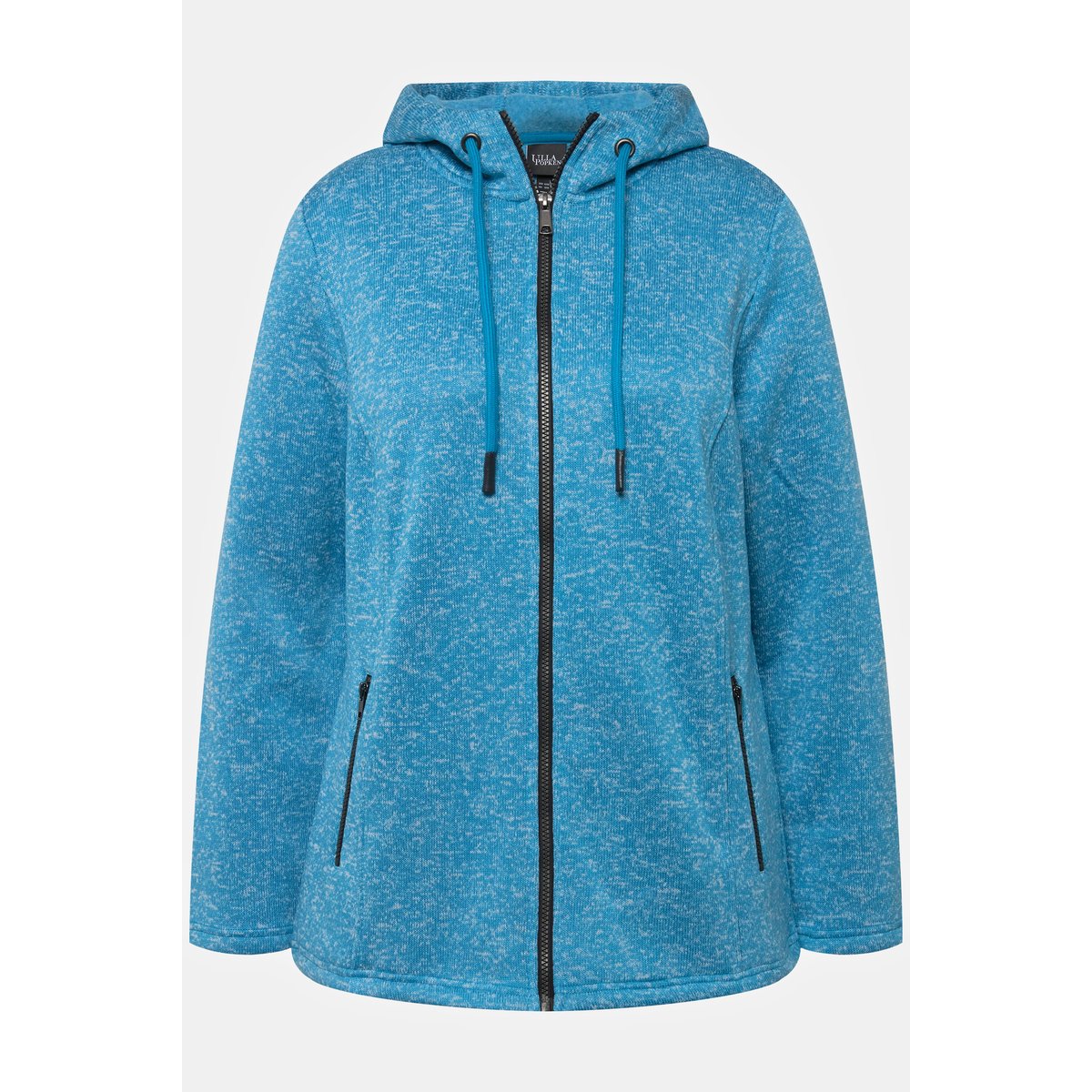 Veste en maille polaire, capuche aqua, ULLA POPKEN