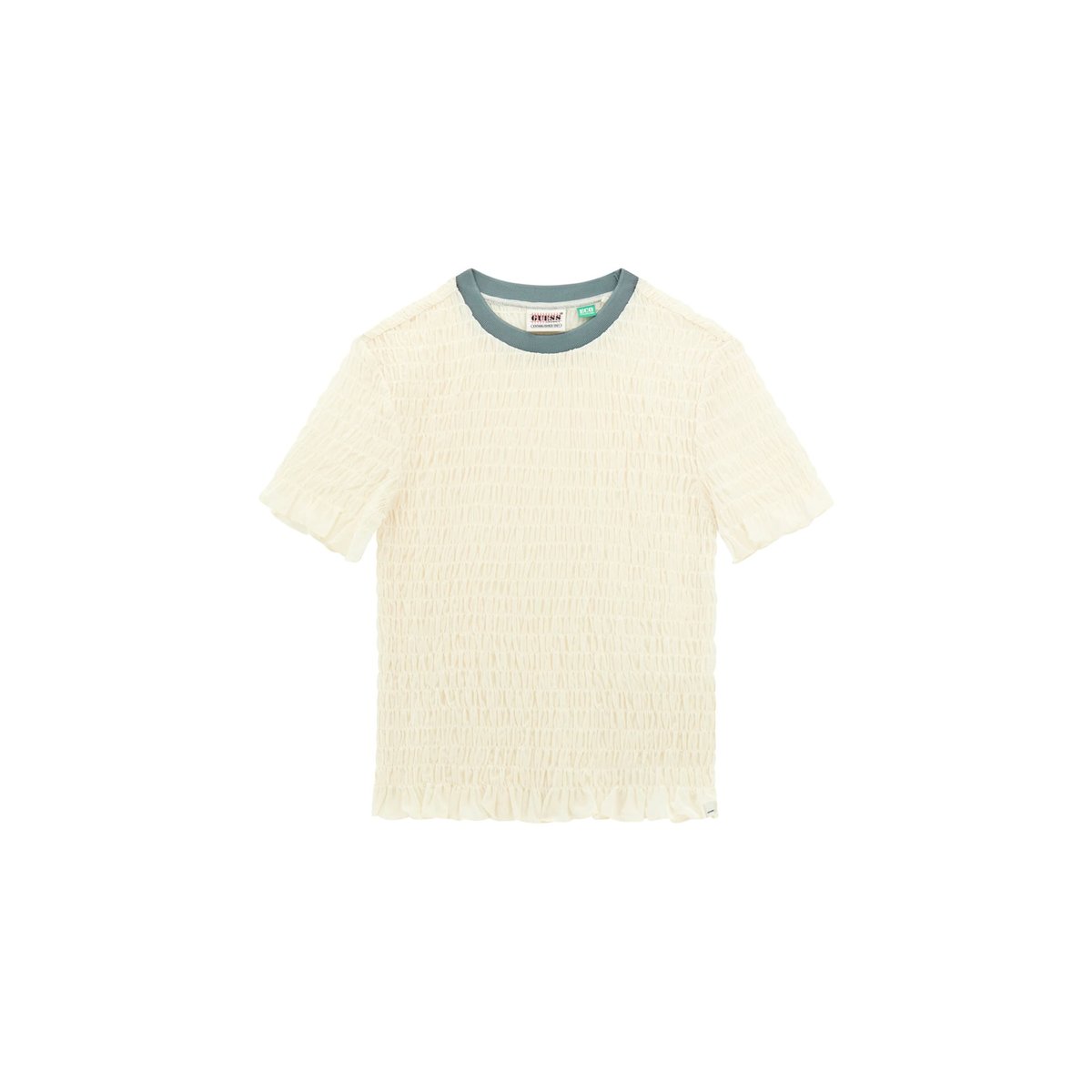 T-Shirt À Smocks blanc, GUESS