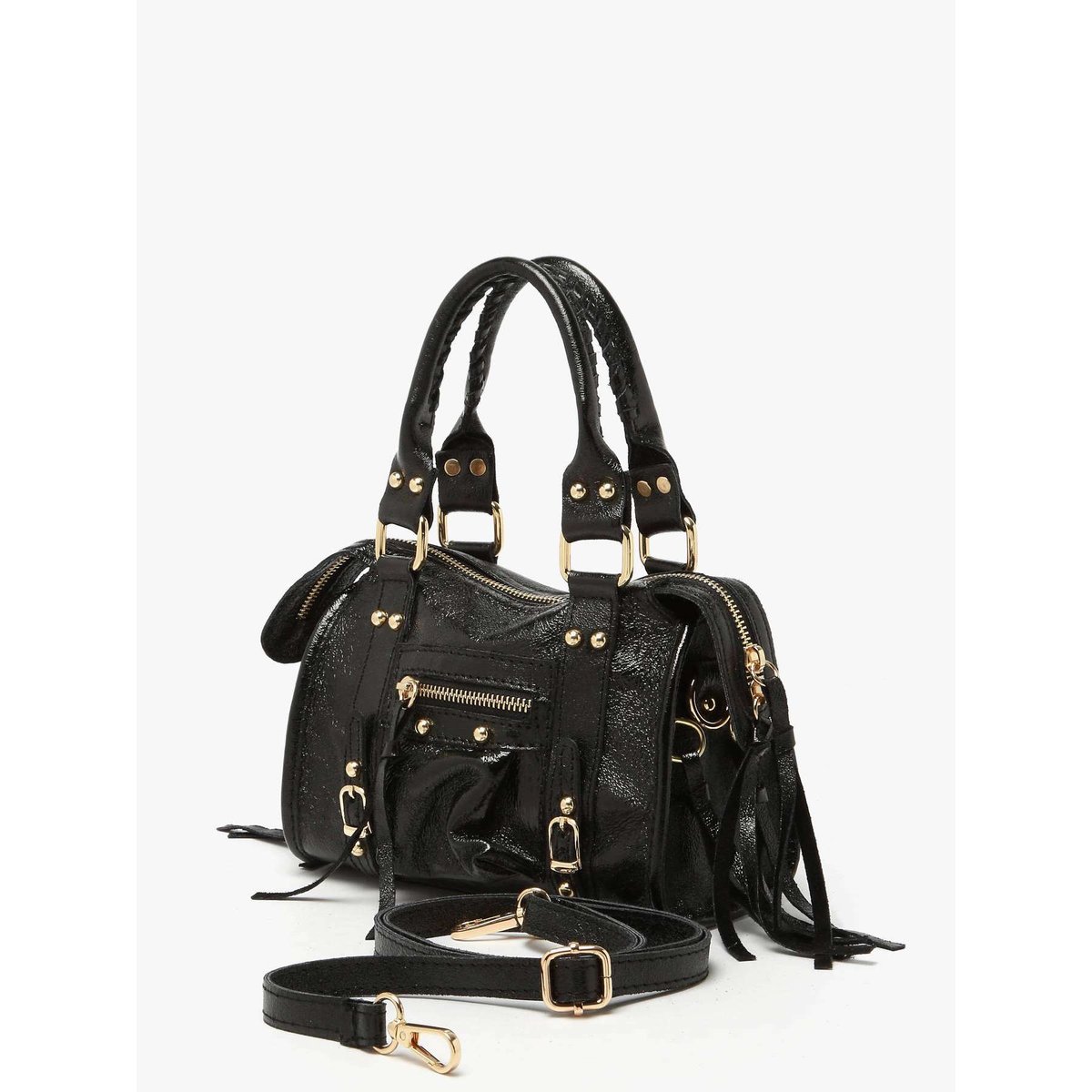 Sac bandoulière Nine cuir nero, MILANO