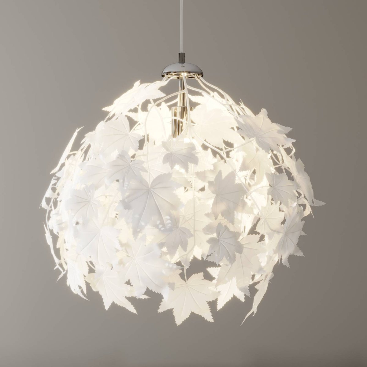 Suspension  jeunes, Maple blanc, chromé, LINDBY