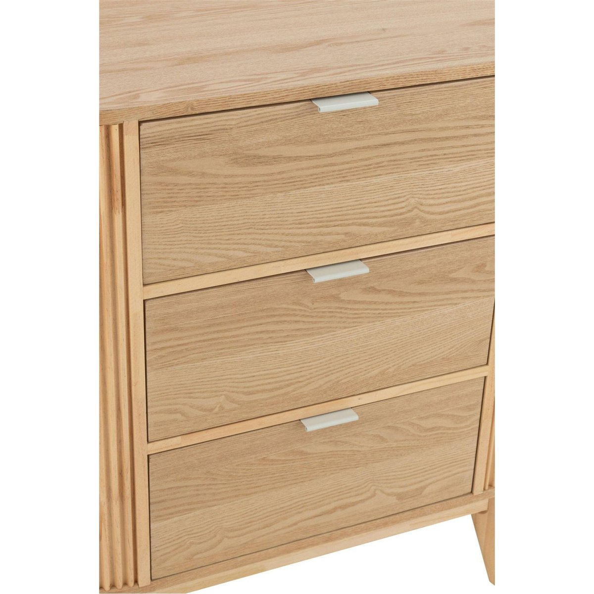 Commode arrondie en bois de pin naturel, RECOLLECTION