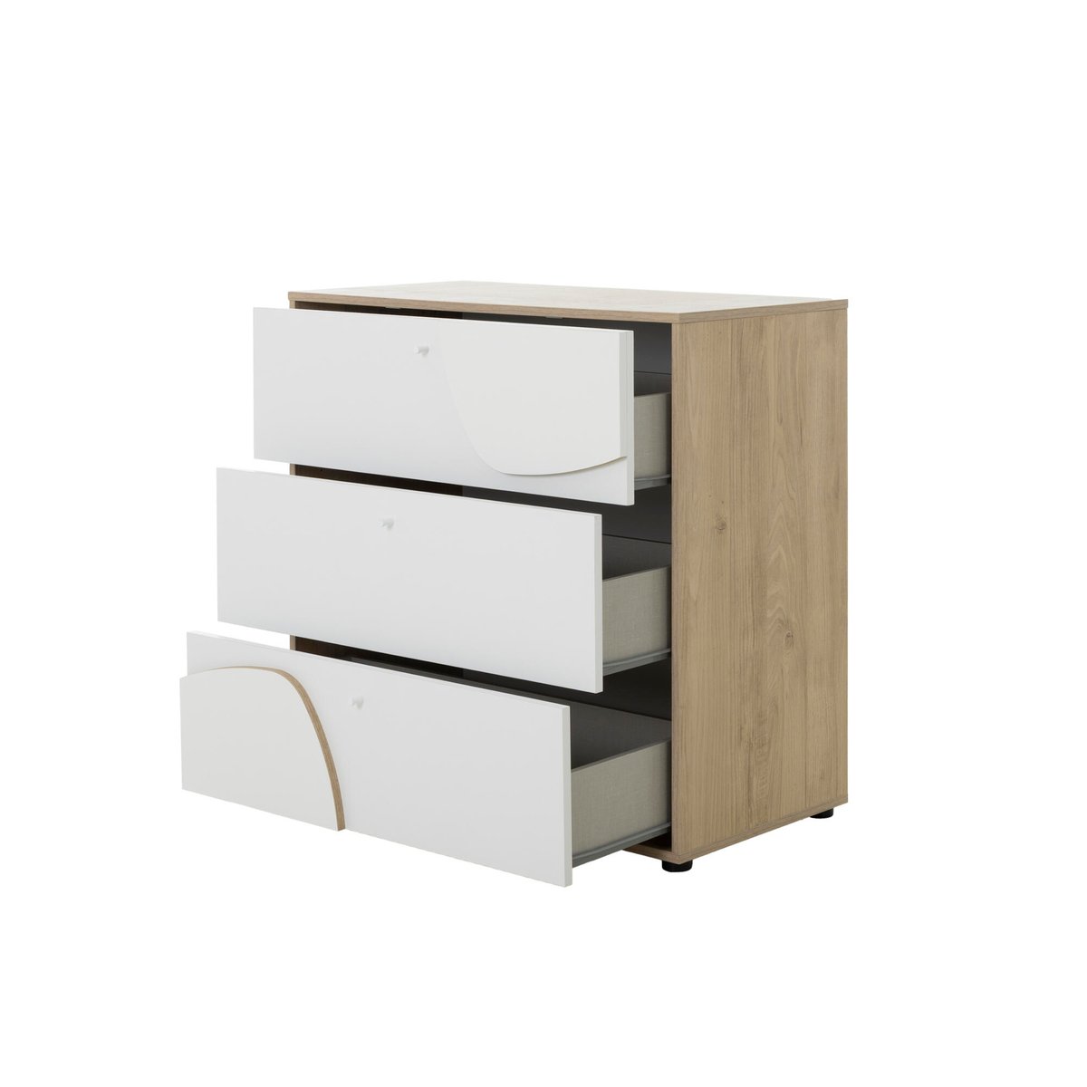 Commode 3 tiroirs BASILE beige, GALIPETTE