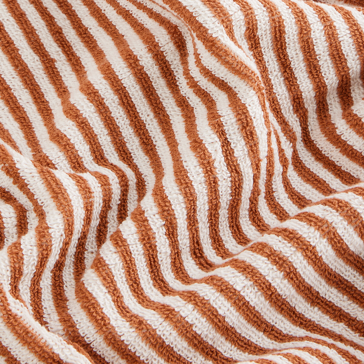 Serviette éponge rayée Malo 500 g/m2 caramel, LA REDOUTE INTERIEURS