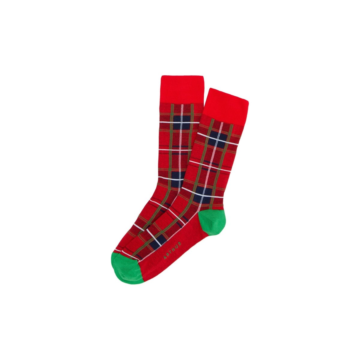 Chaussettes en coton imprimé Clan Rouge rouge, ARTHUR