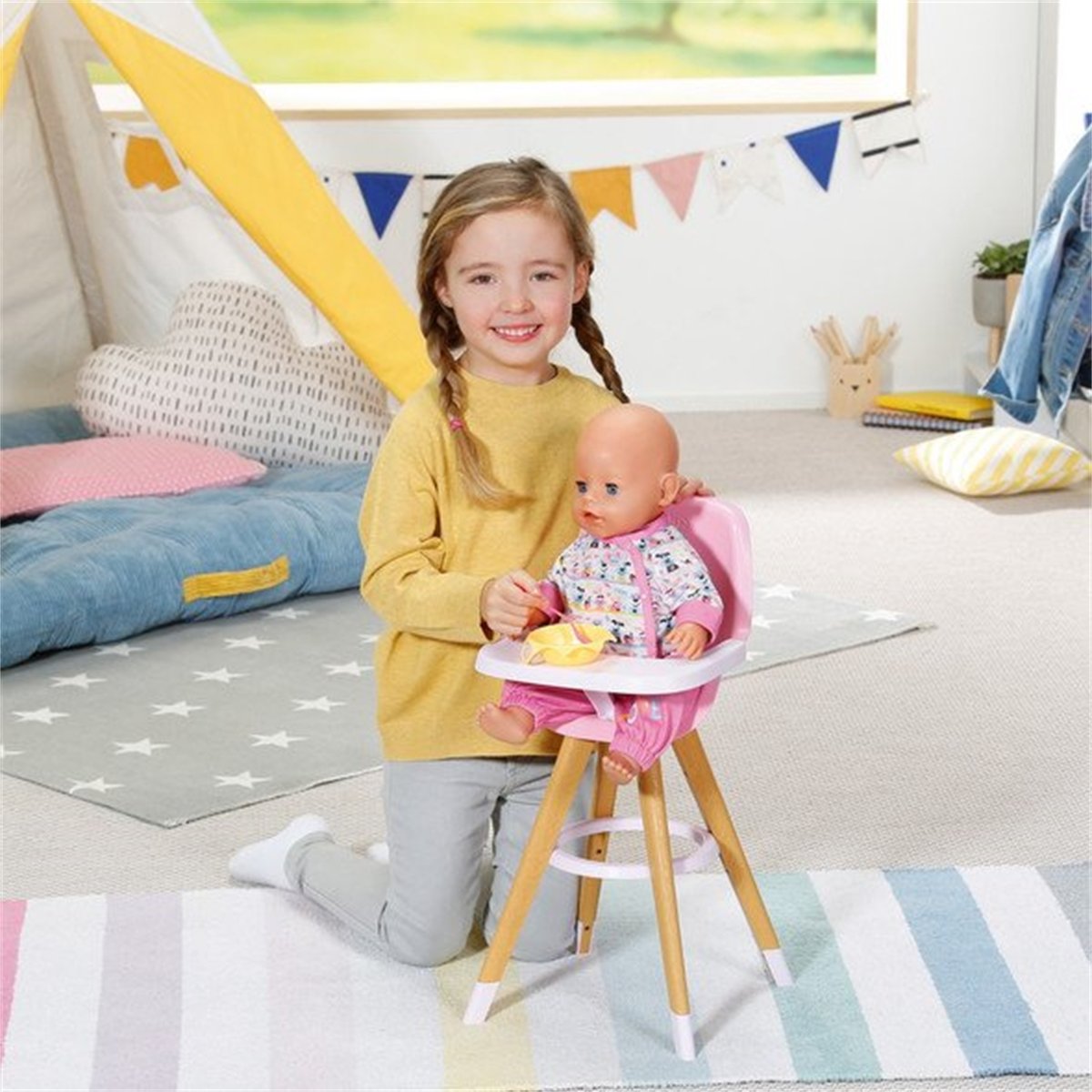 BABY Born Chaise haute pour poupée de 43 cm multicolore, ZAPF CREATION