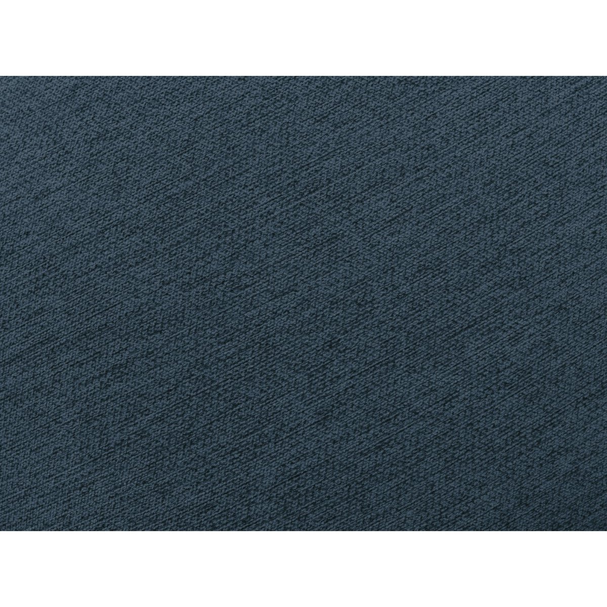 Canapé d'angle fixe 4 places en tissu chiné avec pouf, MONT-BLANC bleu foncé, BOBOCHIC