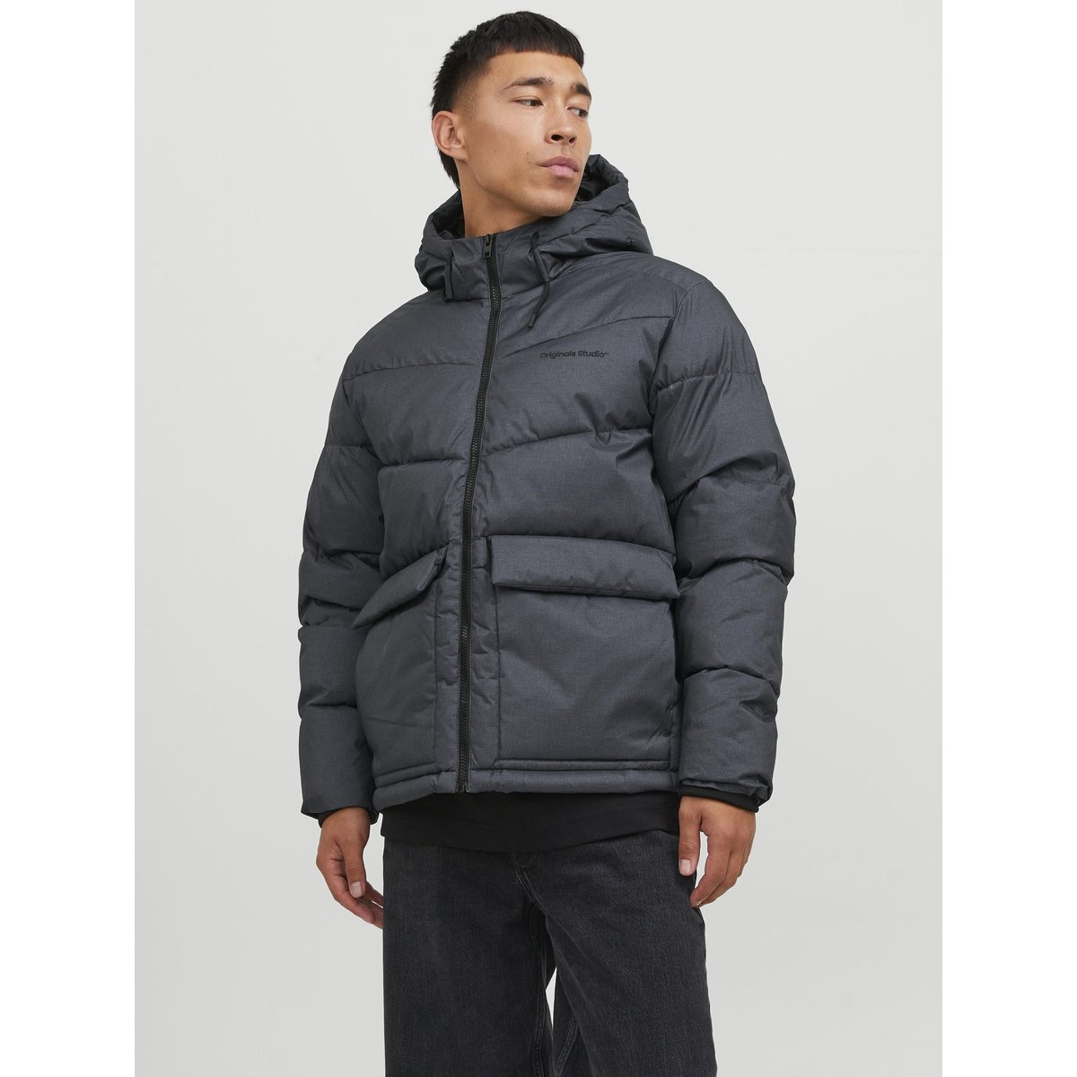 Doudoune dark grey melange, JACK & JONES
