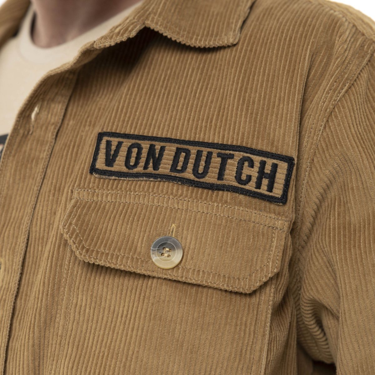 Veste coton 1929 marron camel / noir, VON DUTCH