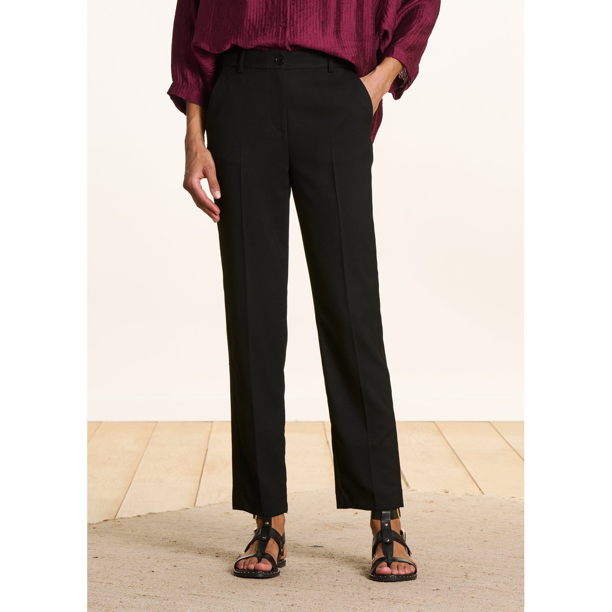 Pantalon cigarette 7/8ème noir, LA FEE MARABOUTEE