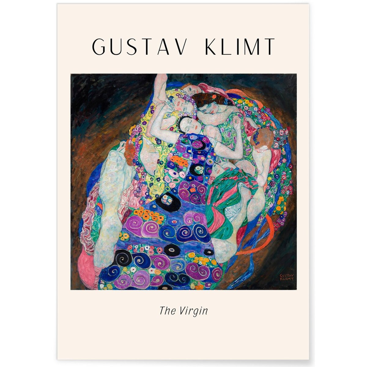 Affiche Gustav Klimt « The Virgin » blanc, L'AFFICHERIE