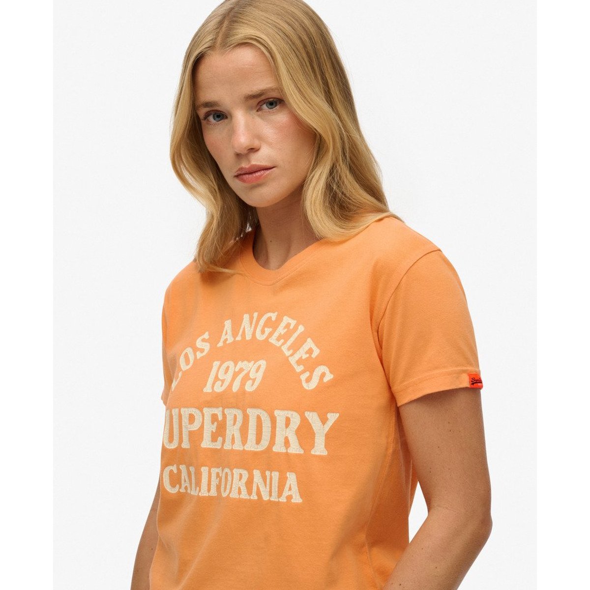 T-shirt Surf Logo Coupe Ajustée orange coucher de soleil automnal, SUPERDRY