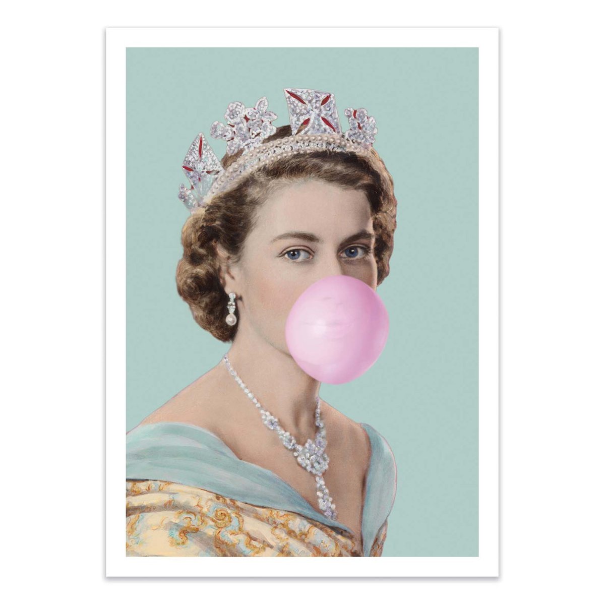 Affiche d'art - Queen Elizabeth 2 - Grace Digital Art Co couleur unique, WALL EDITIONS