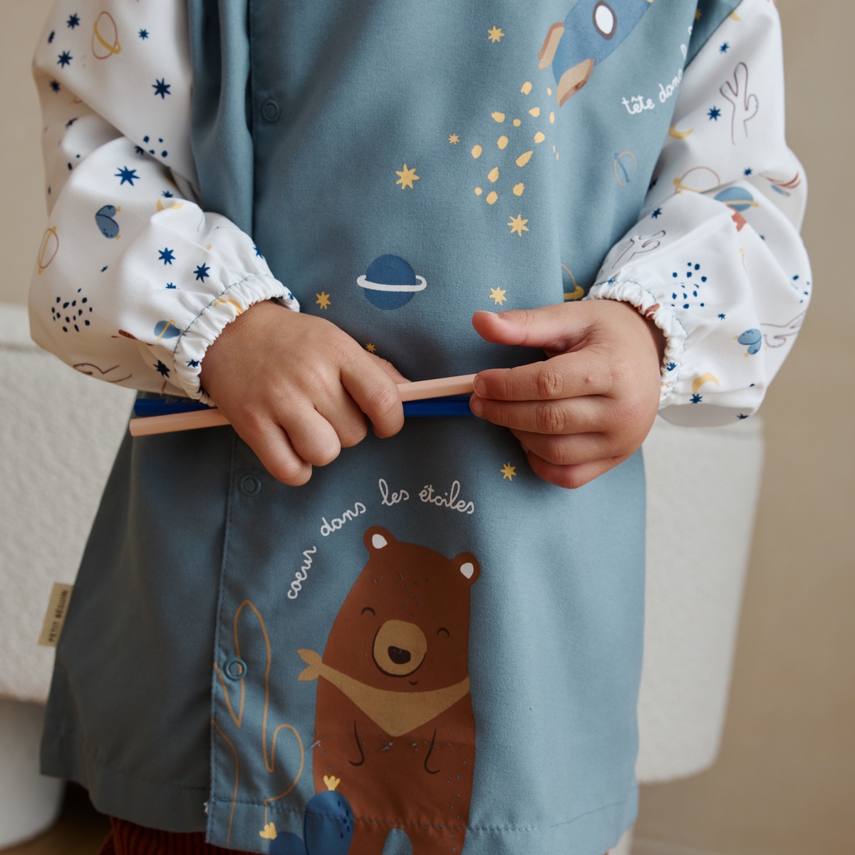 Tablier enfant Moka gris, PETIT BEGUIN