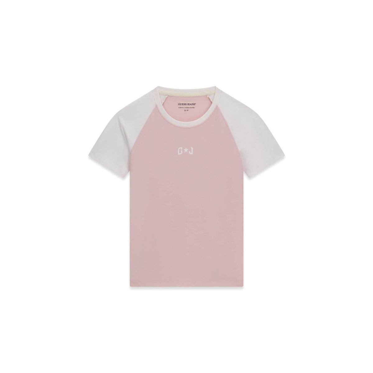 T-Shirt Color Block rose, GUESS