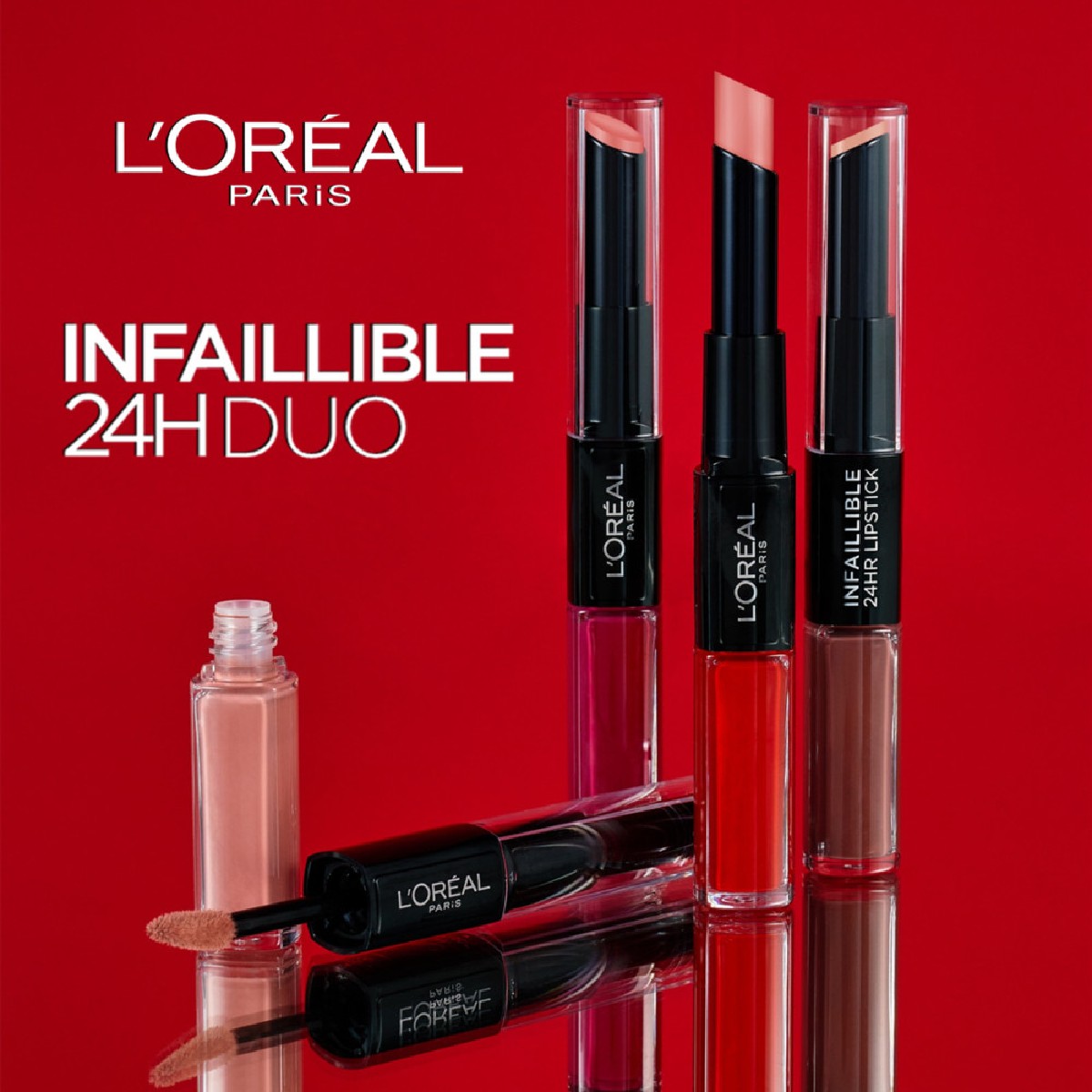 Rouge à Lèvres Infaillible Duo 24H 213 - toujours teaber, L'OREAL PARIS