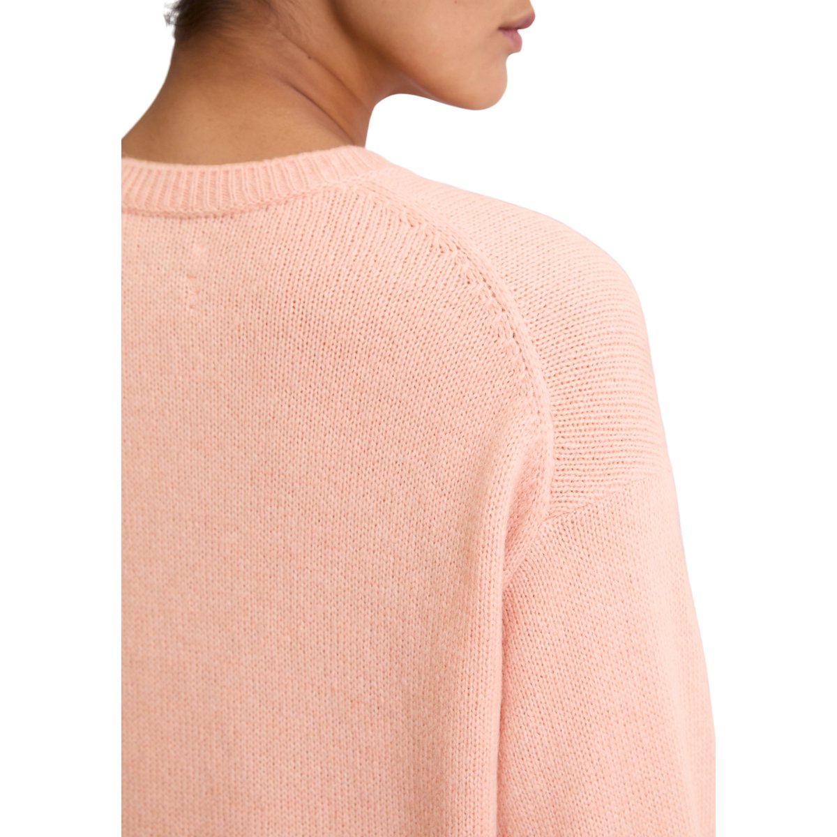 Pull en maille loose en doux mélange de laine vierge rose, MARC O'POLO