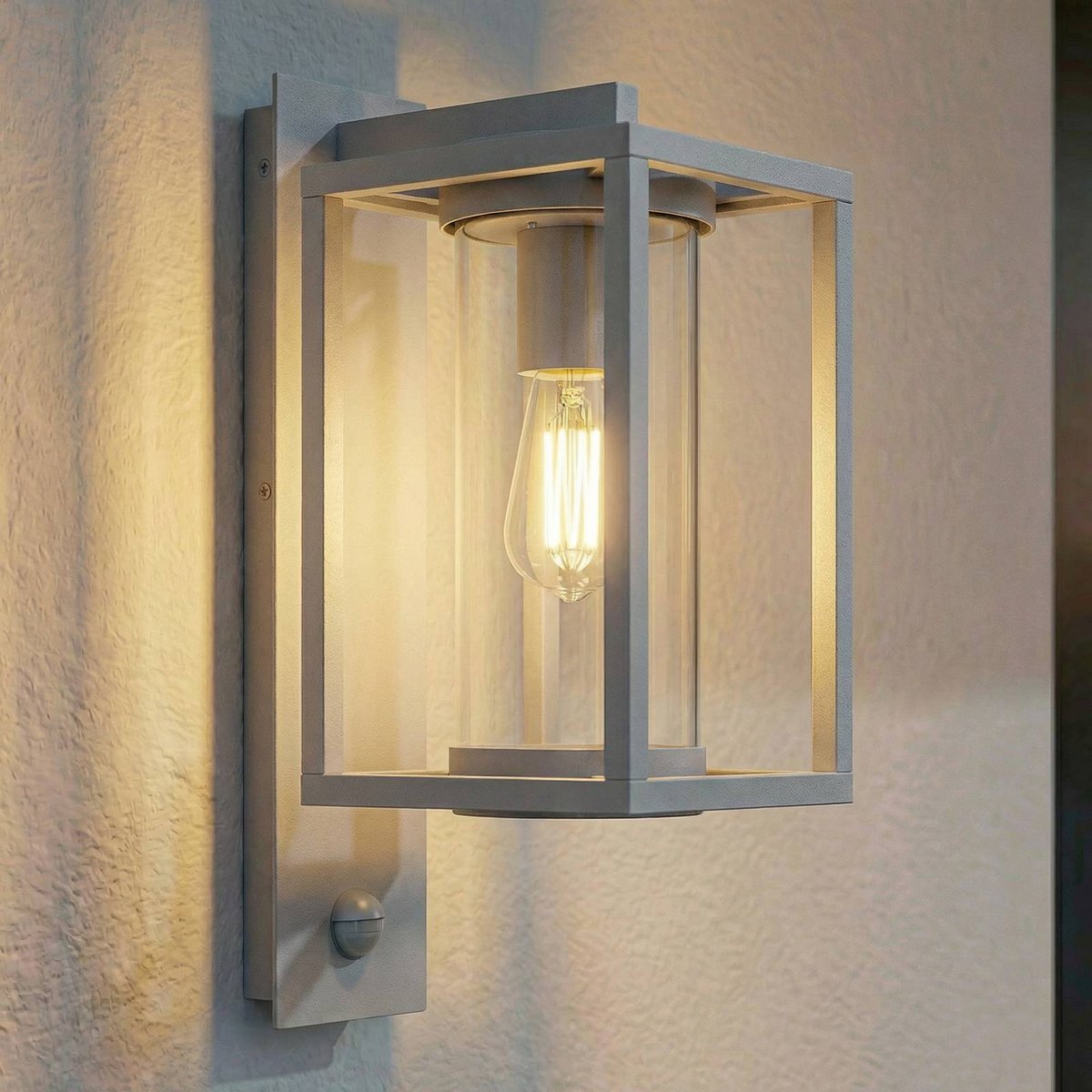 Applique extérieure en aluminium moderne gris, LUCANDE