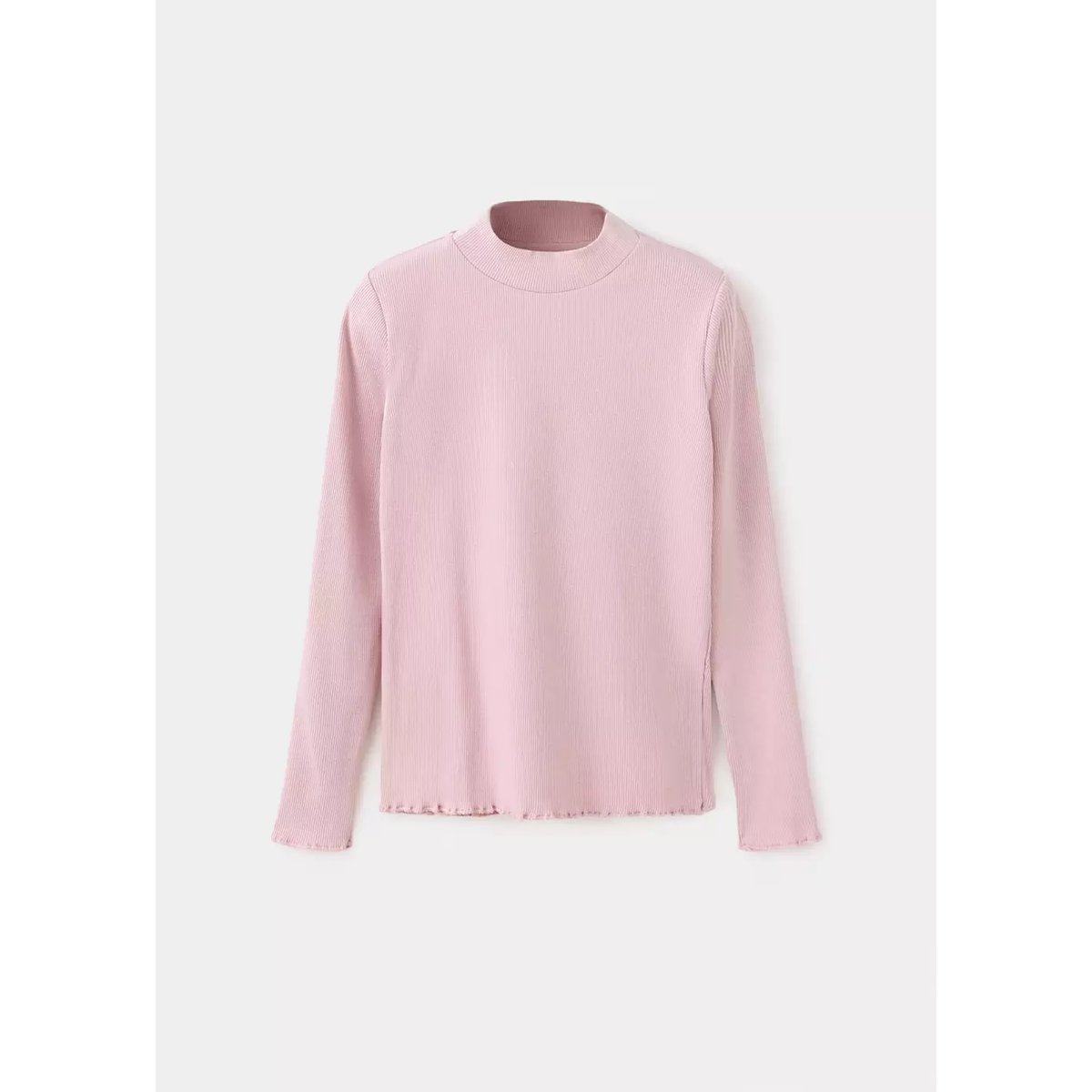 T-shirt coton côtelé rose, MANGO KIDS