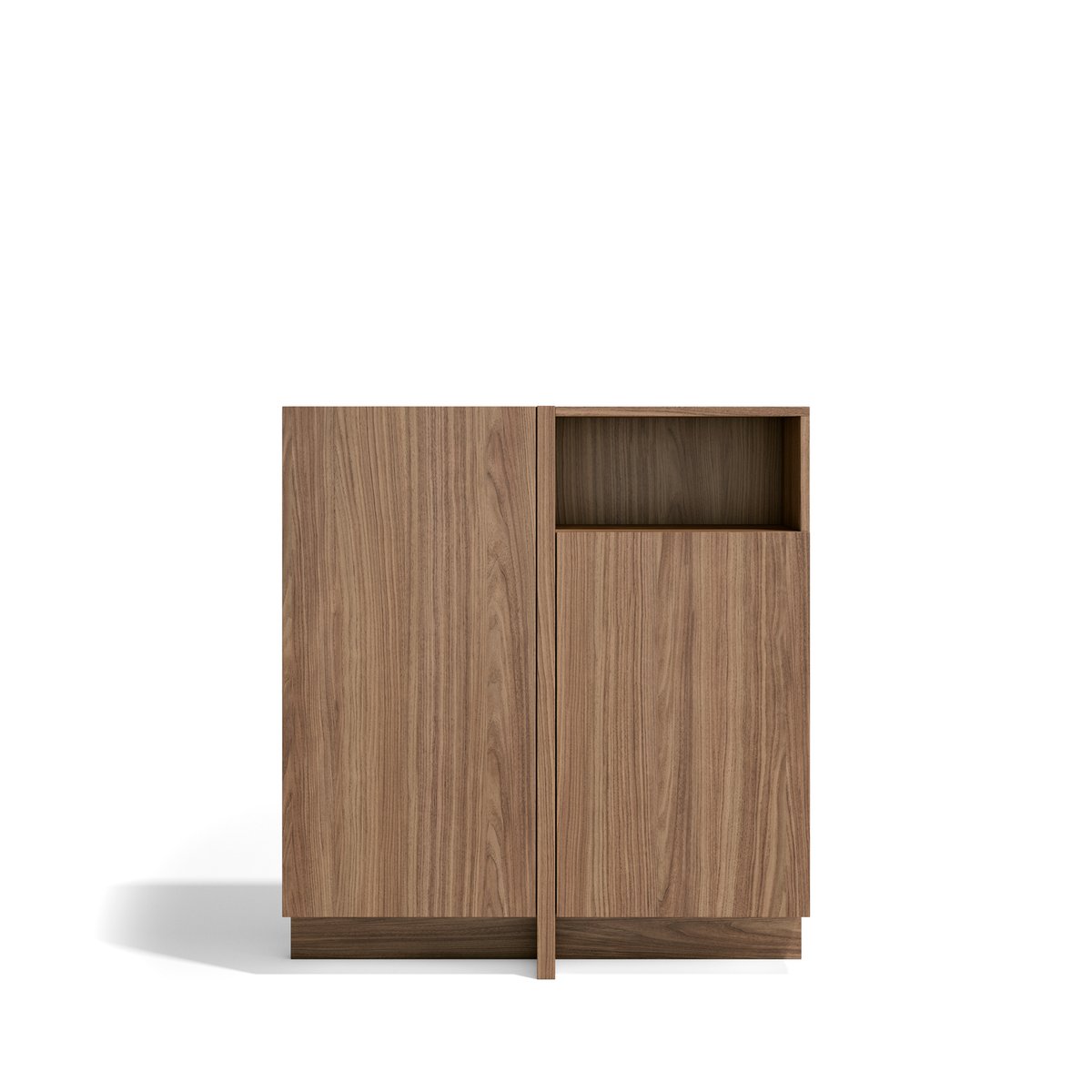 Buffet bas en placard 1 niche, SOHO noyer, HERDASA