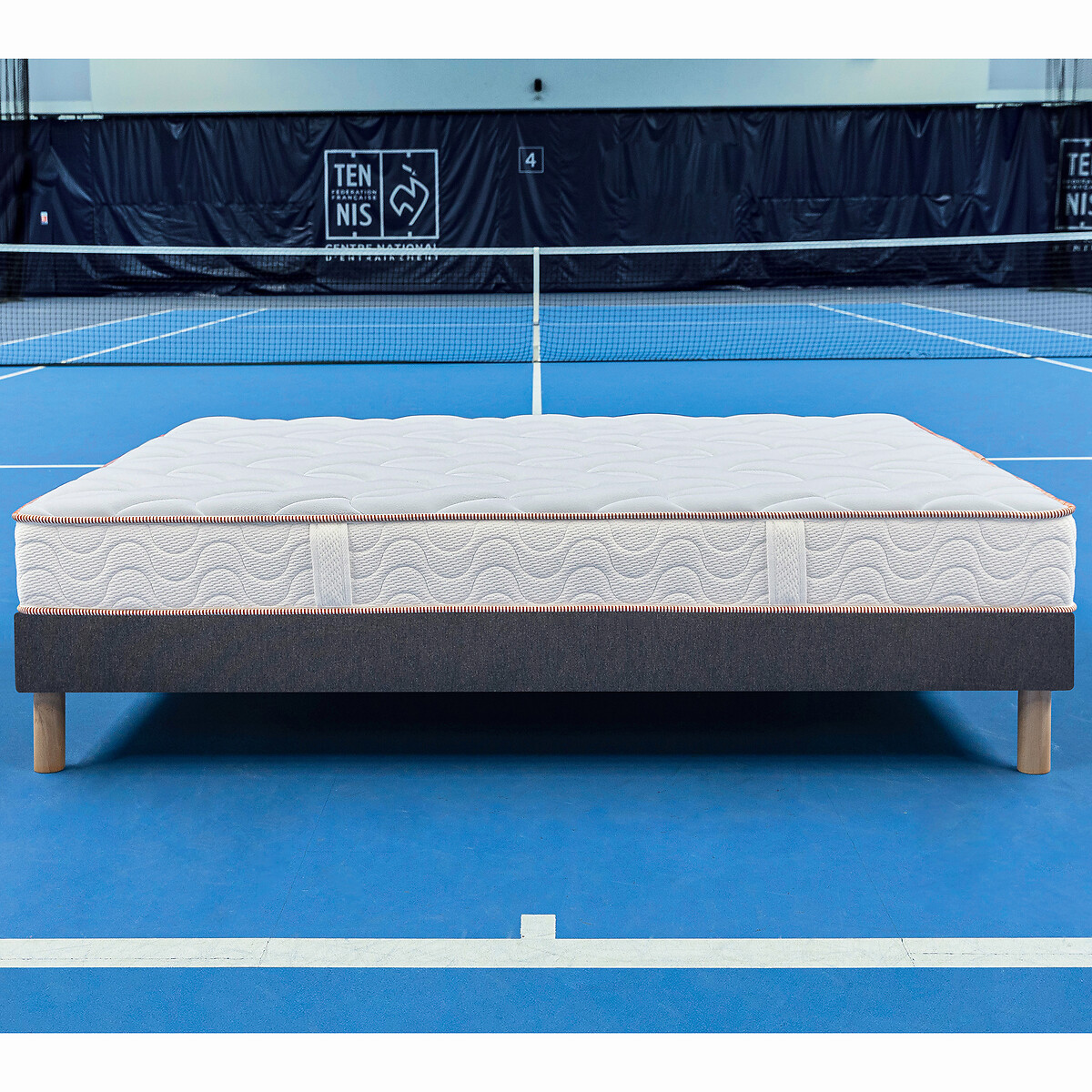 Completo materasso Bultex nano + rete a doghe bianco/grigio scuro, BULTEX
