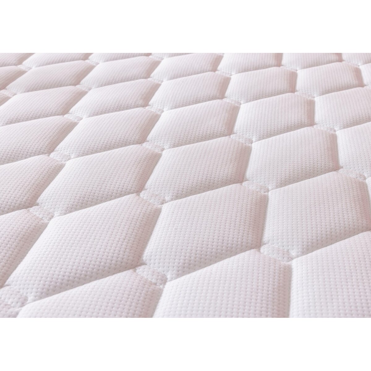Ensemble matelas ressorts ensachés + sommier Natty blanc, MERINOS